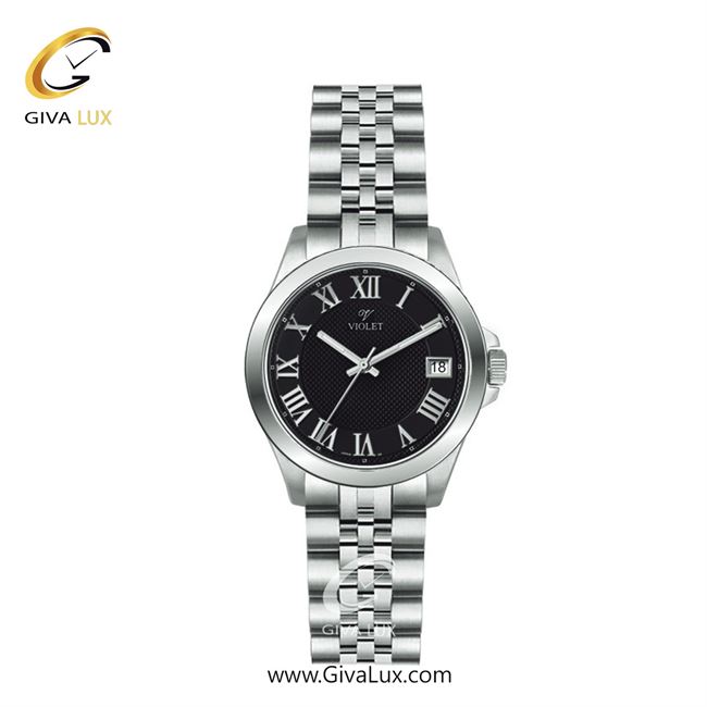 ساعت مچی اورجینال زنانه ویولت VIOLET نقره ای | نقره ای| مشکی| کد رفرنس 0556 | 0571